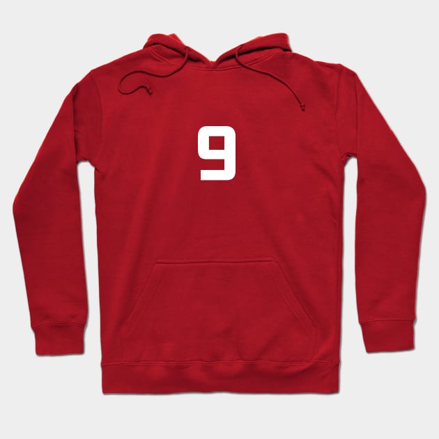 Number Nine - 9 - Any Color - Team Sports Numbered Uniform Jersey - Birthday Gift Hoodie by Modern Evolution